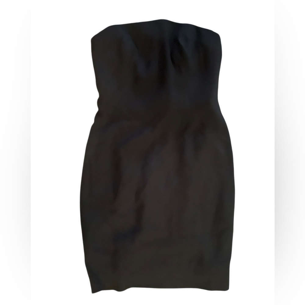 Vintage 80s AJ Bari Elegant Black Strapless Mini Dress